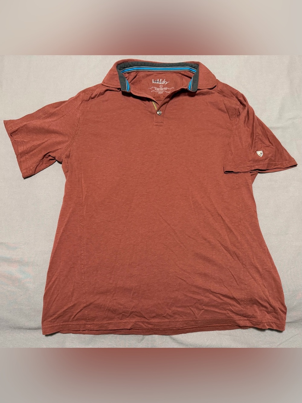 Kuhl Men's Brazen KUHLDRY Polo Shirt Sundried Tomato Color way Men’s Size Large